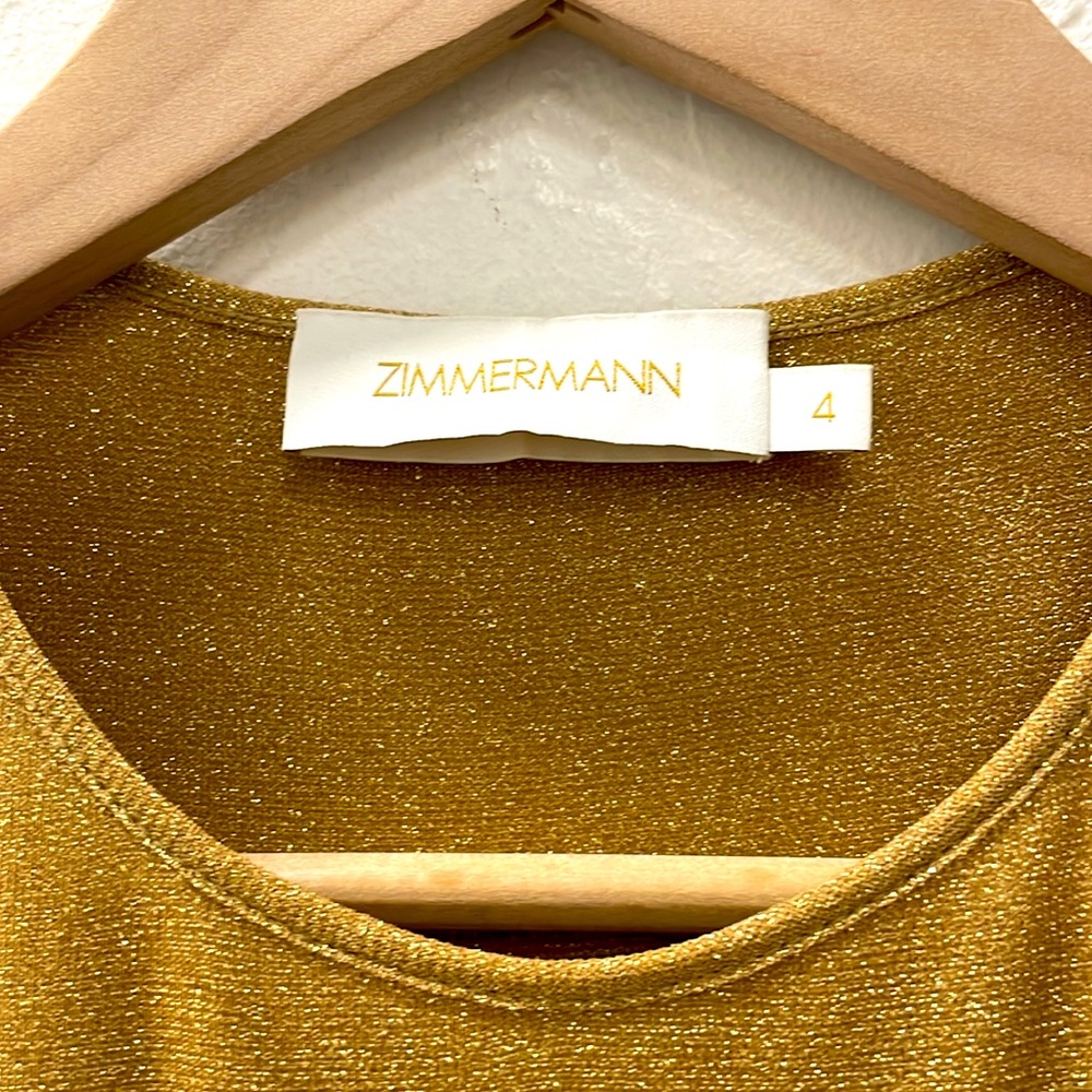 Zimmermann Gold Long Sleeve Dress - Picture 6 of 9